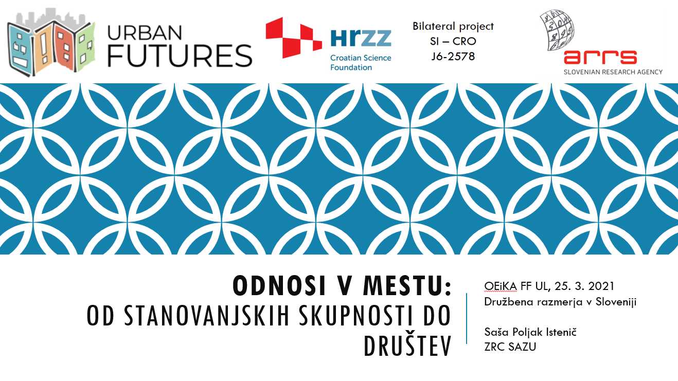 Odnosi v mestu: predavanje študentom etnologije